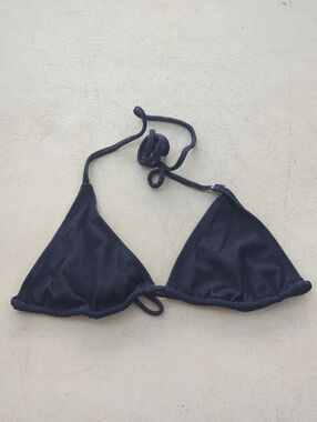 Nicolita Dark Blue Triangle Bikini Top